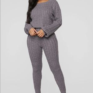 Grey Sweater Set
